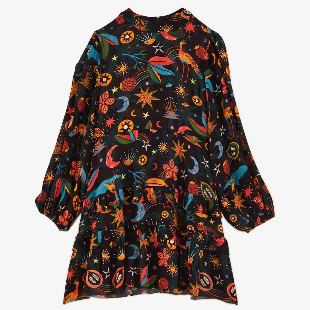 Black Cerrado Sky Lenzing™ Ecovero™ Mini Dress